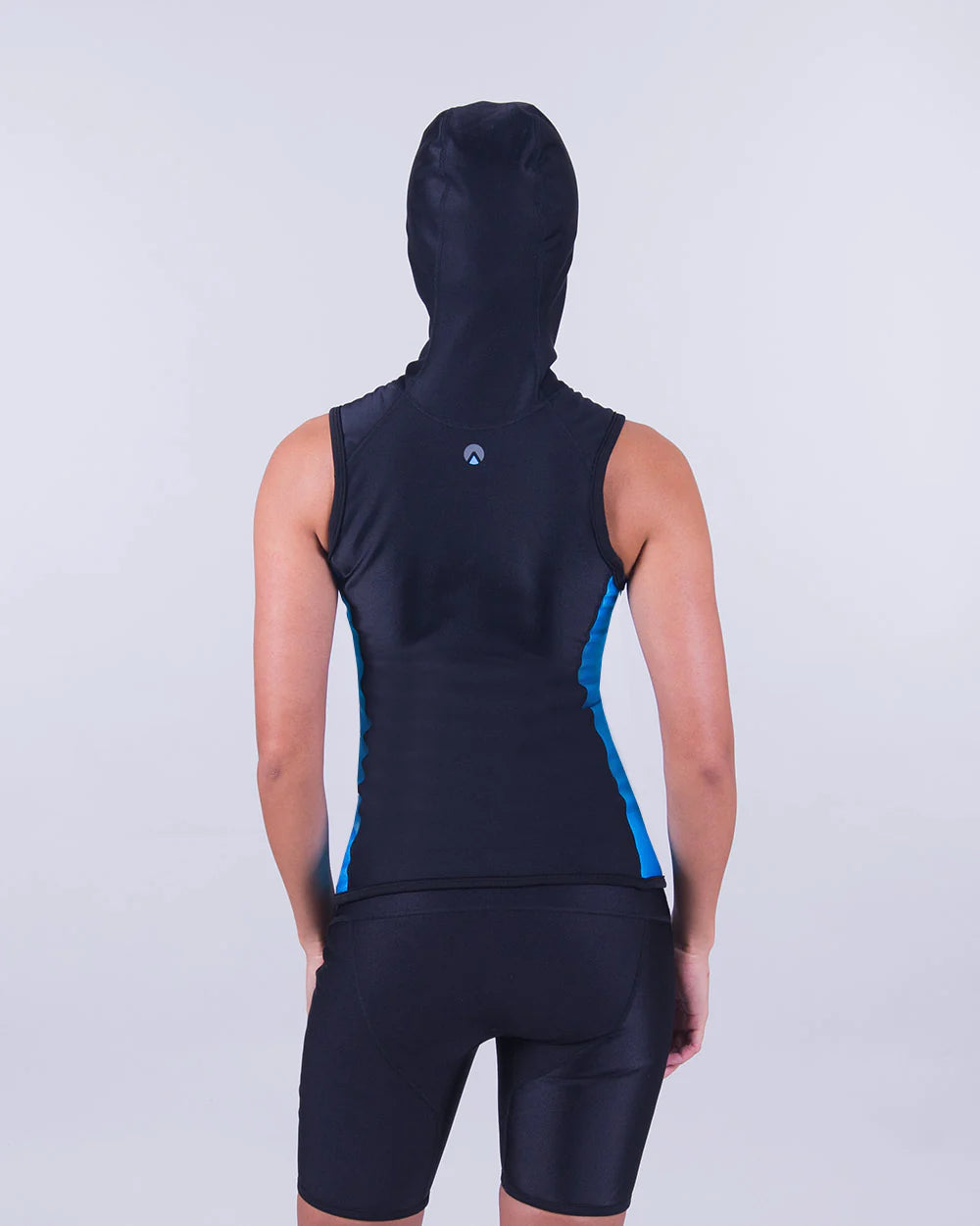 Sharkskin Chillproof NEW Hooded Vest Blue & Black - Ladies