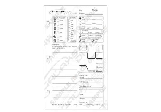 Scuba Diving Log Book Pages/Inserts